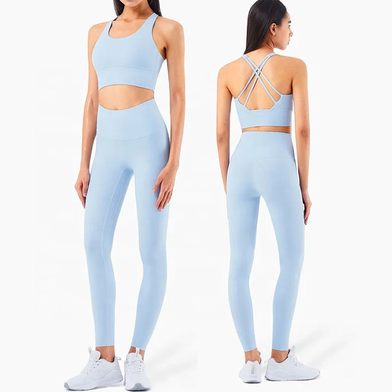 Ensemble Sport Femme - Legging & Brassière Gym, Vêtements Fitness Tendance