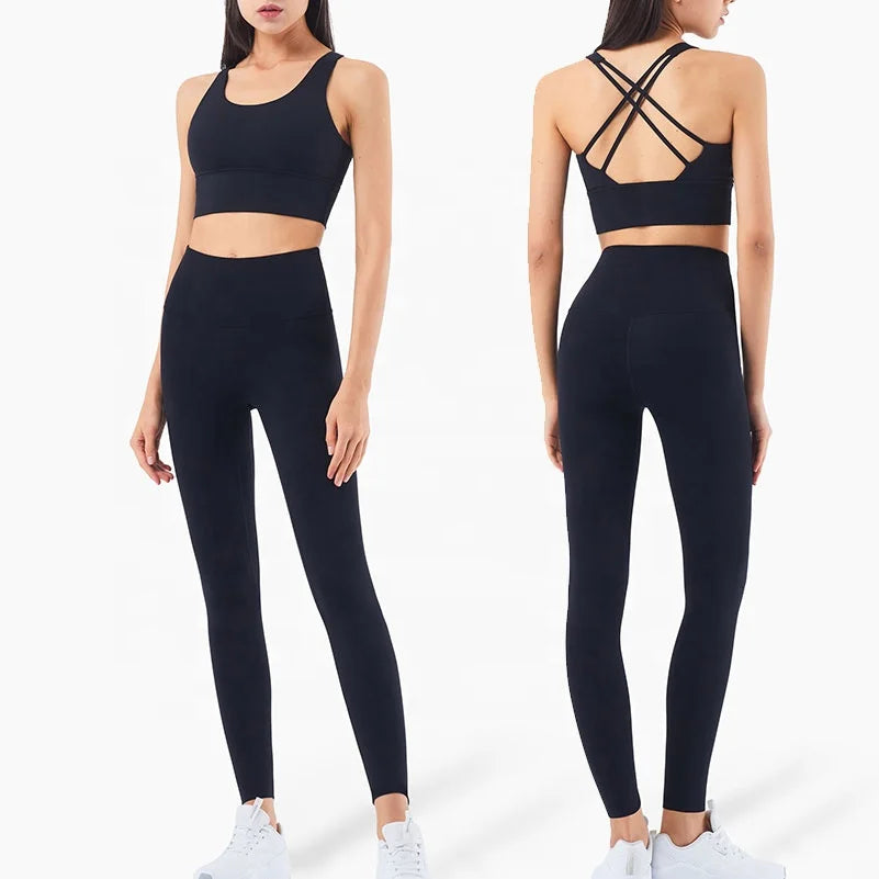 Ensemble Sport Femme - Legging & Brassière Gym, Vêtements Fitness Tendance