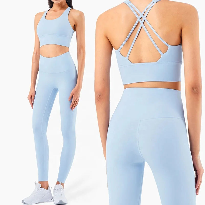 Ensemble Sport Femme - Legging & Brassière Gym, Vêtements Fitness Tendance