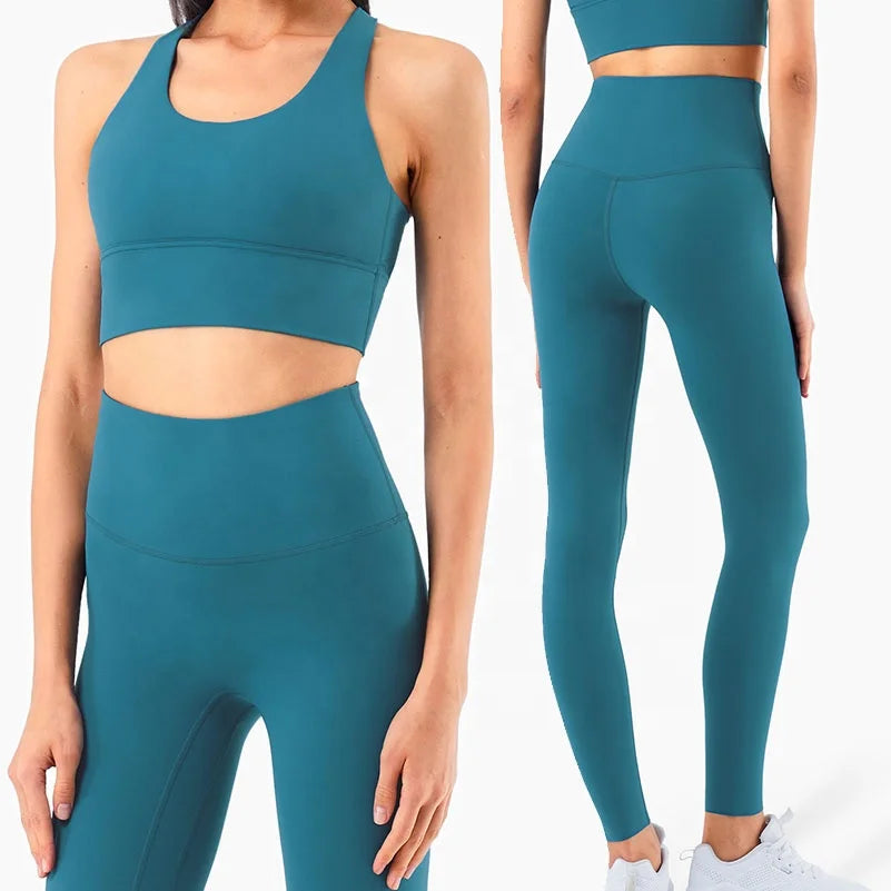 Ensemble Sport Femme - Legging & Brassière Gym, Vêtements Fitness Tendance