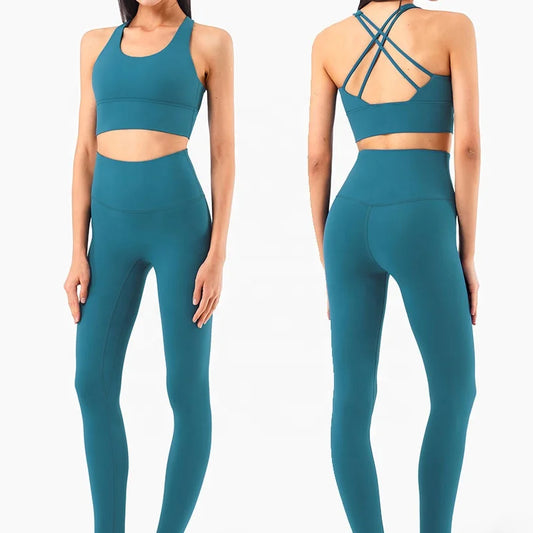 Ensemble Sport Femme - Legging & Brassière Gym, Vêtements Fitness Tendance