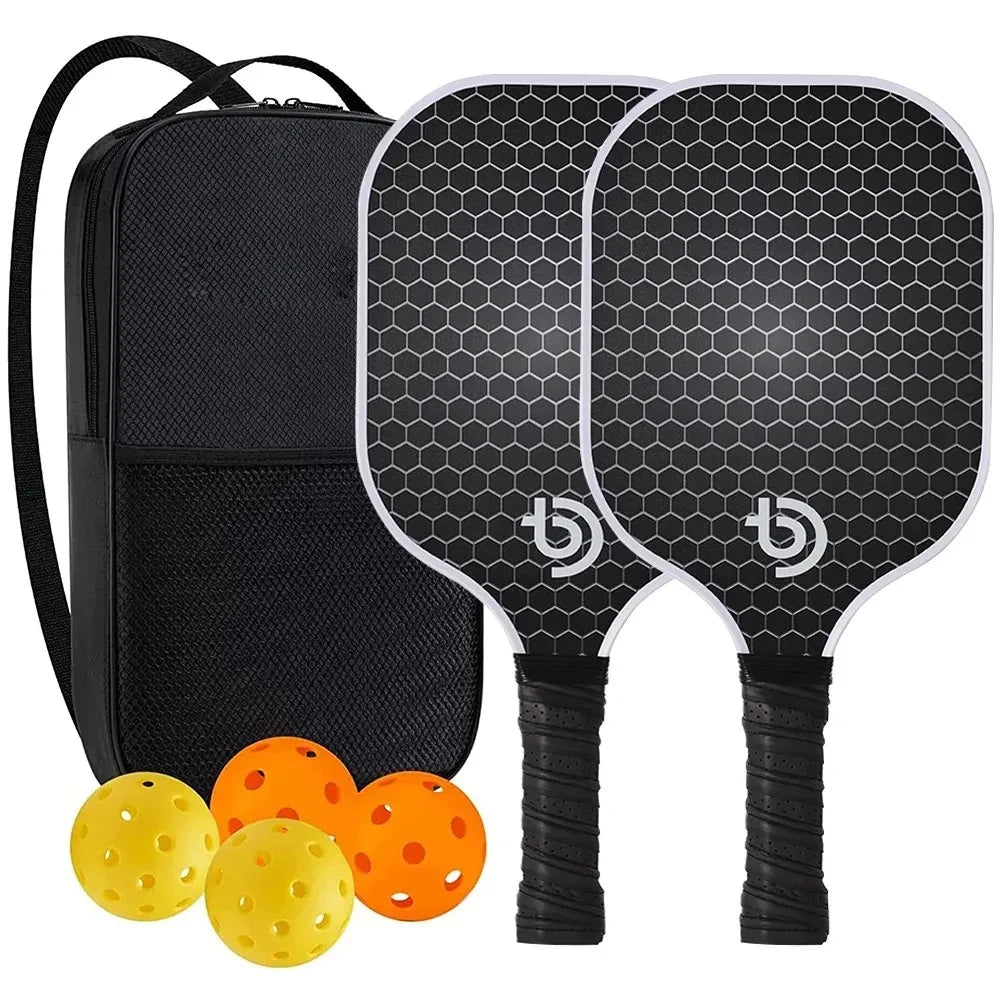 Set de Raquettes Pickleball Carbone/Graphite | Léger, Approuvé USAPA & Pour Tous les Âges