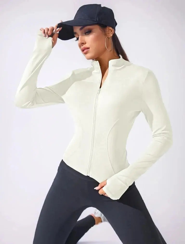 Veste Courte de Yoga Femme 2024 | Sculptante, Zipper & Tissu Anti-Transpiration