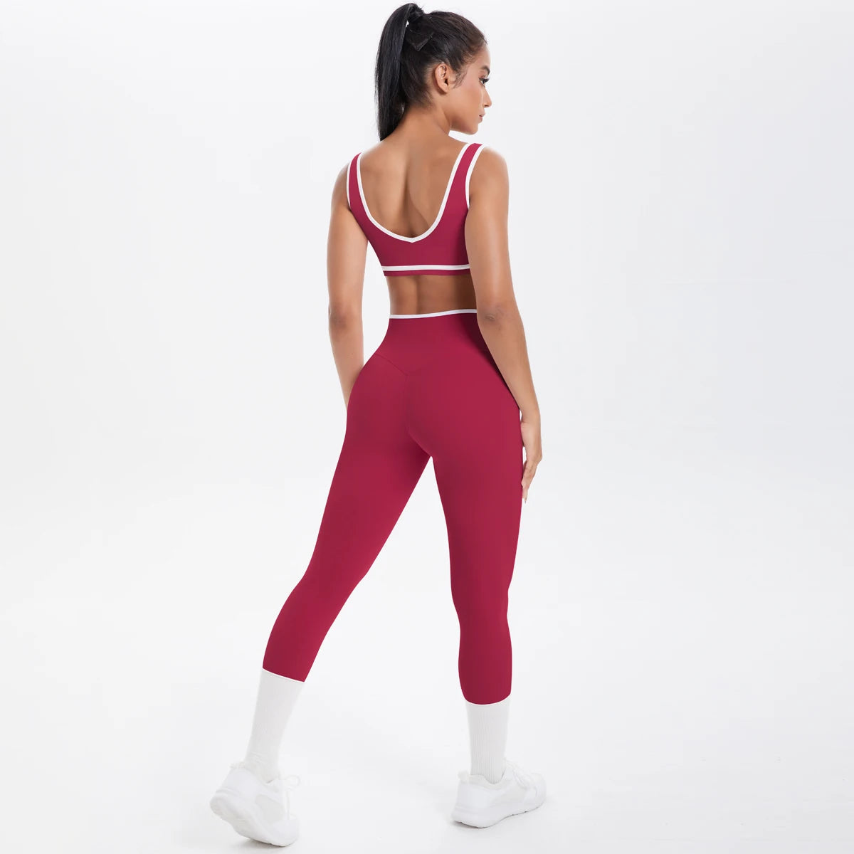 Ensemble Yoga Femme "Nude Feeling" 2 Pièces - Legging Push Up & Brassière Sport Sans Couture