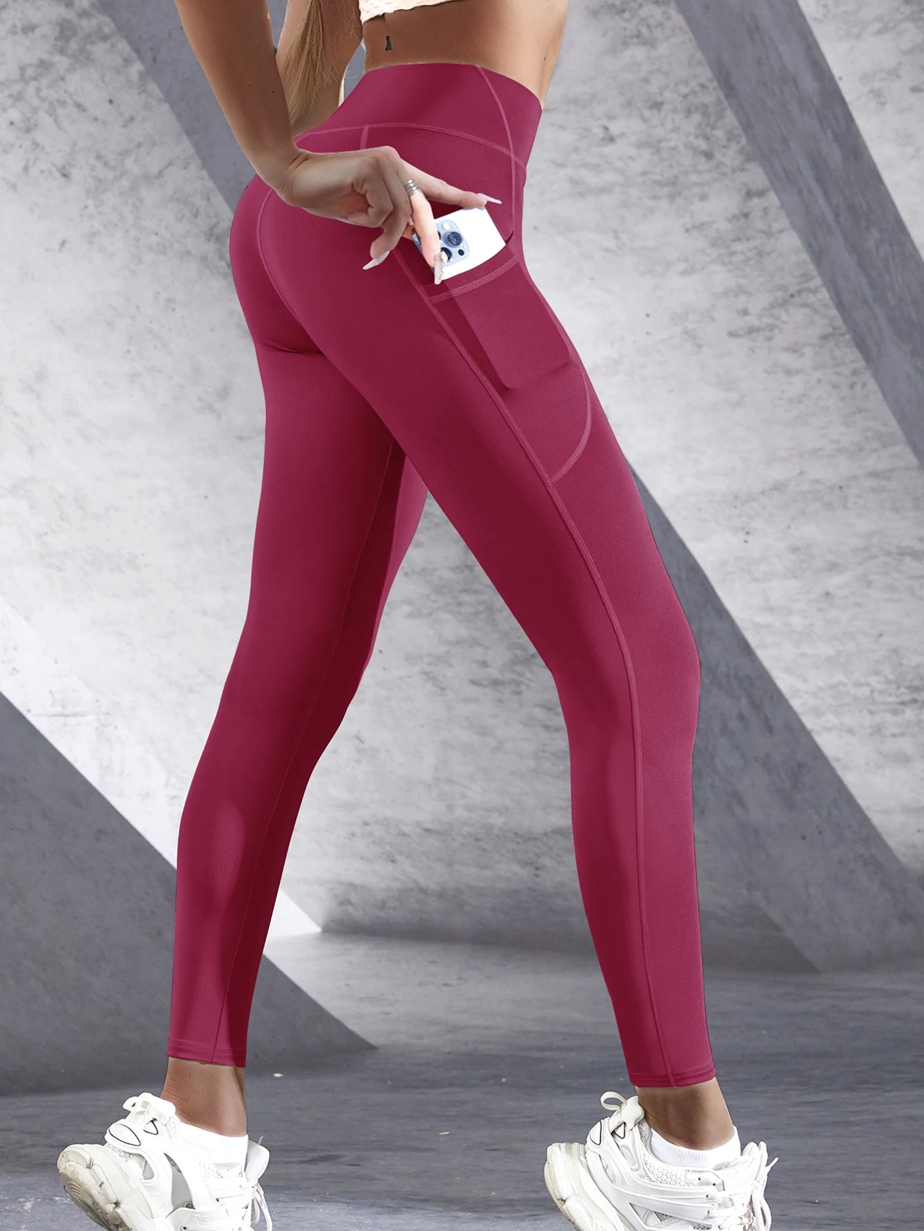 Legging Sport Femme Taille Haute avec Poches | Push Up, Yoga, Running & Fitness