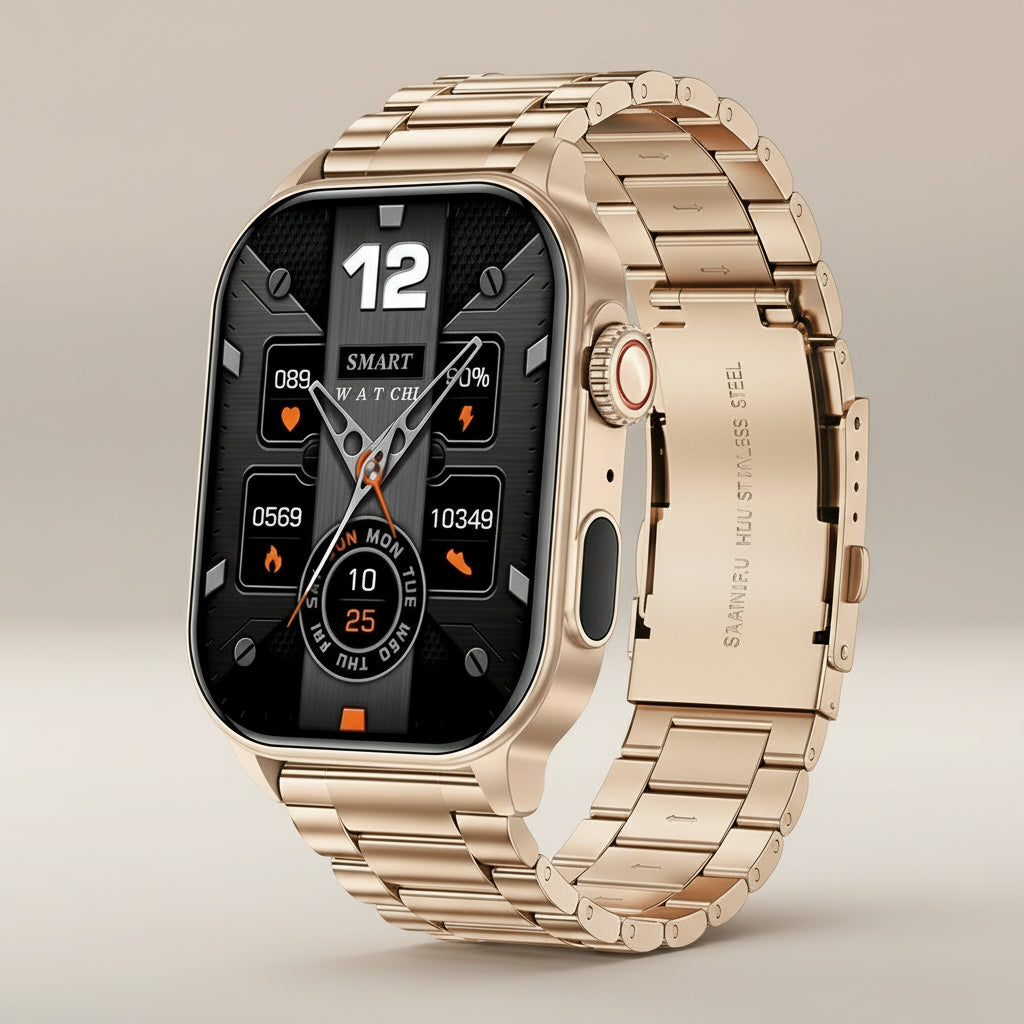 Montre Connectée LIGE 2.01" HD | Écran Géant, Appel Bluetooth & Assistant Vocal IA