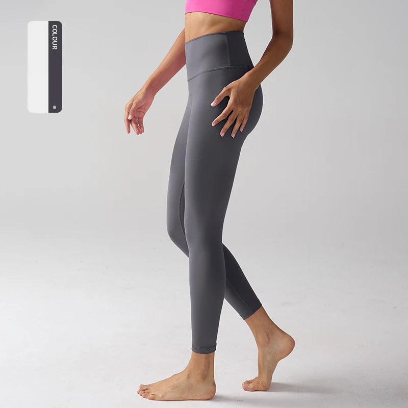 Legging "Naked Feeling" Femme - Taille Haute, Fitness, Yoga & Course à Pied (Anti-Transpiration)