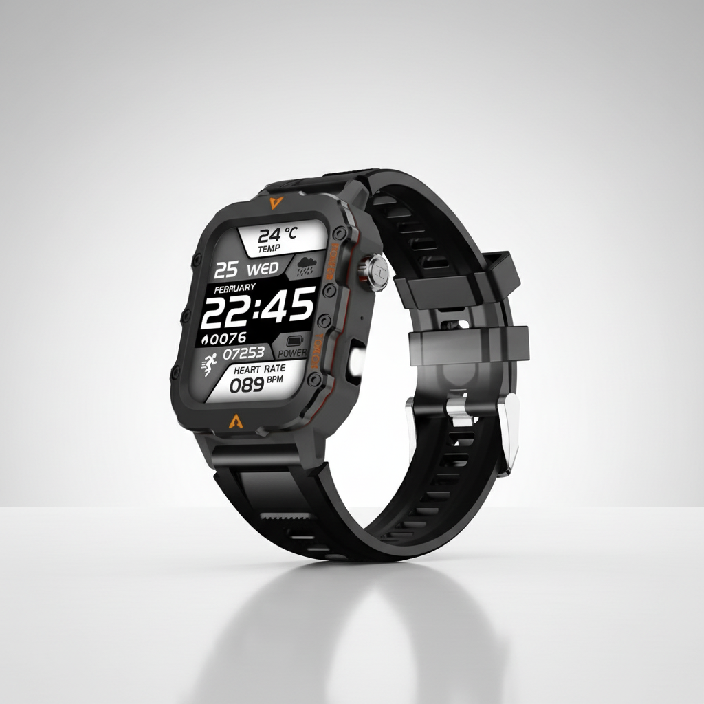 Montre Connectée 2025 Homme Femme | Outdoor, 1.73" HD, Lampe Torche LED & Bluetooth