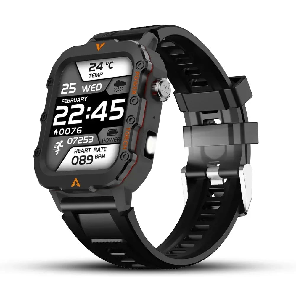 Montre Connectée 2025 Homme Femme | Outdoor, 1.73" HD, Lampe Torche LED & Bluetooth
