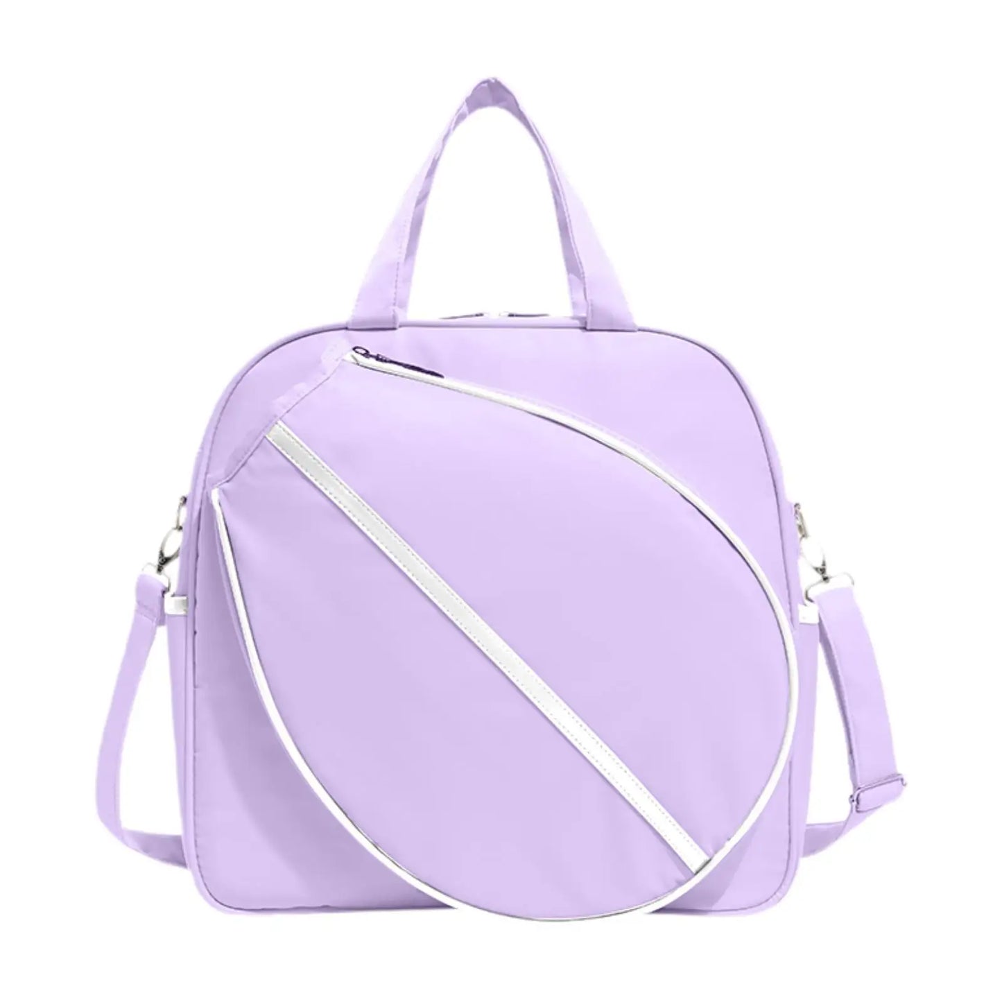Sac de Tennis Bandoulière Grande Capacité, Sac à Raquettes Ajustable & Crossbody
