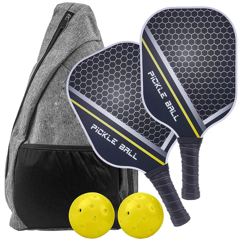 Set de Raquettes Pickleball Carbone/Graphite | Léger, Approuvé USAPA & Pour Tous les Âges