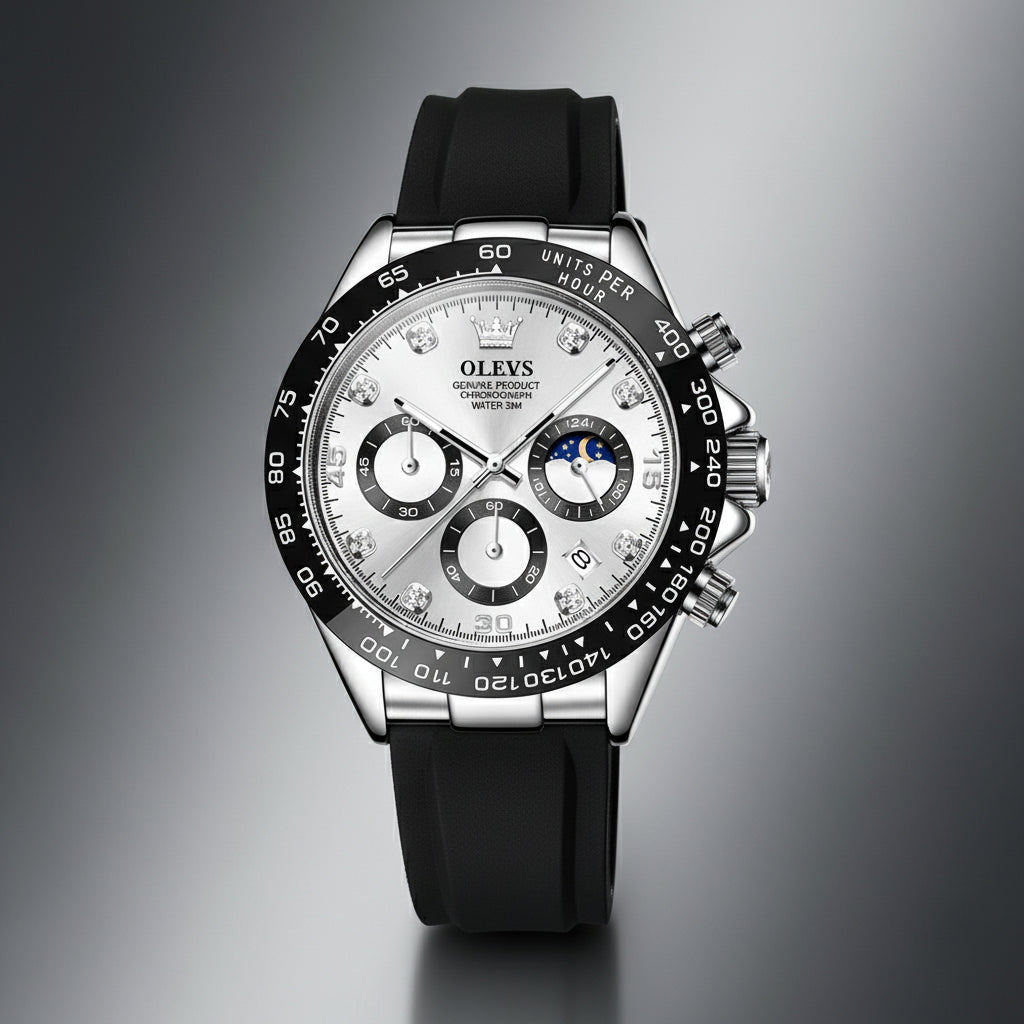 Montre Homme Quartz de Luxe, Étanche, Chronographe Sport, Lumineuse & Anti-Choc