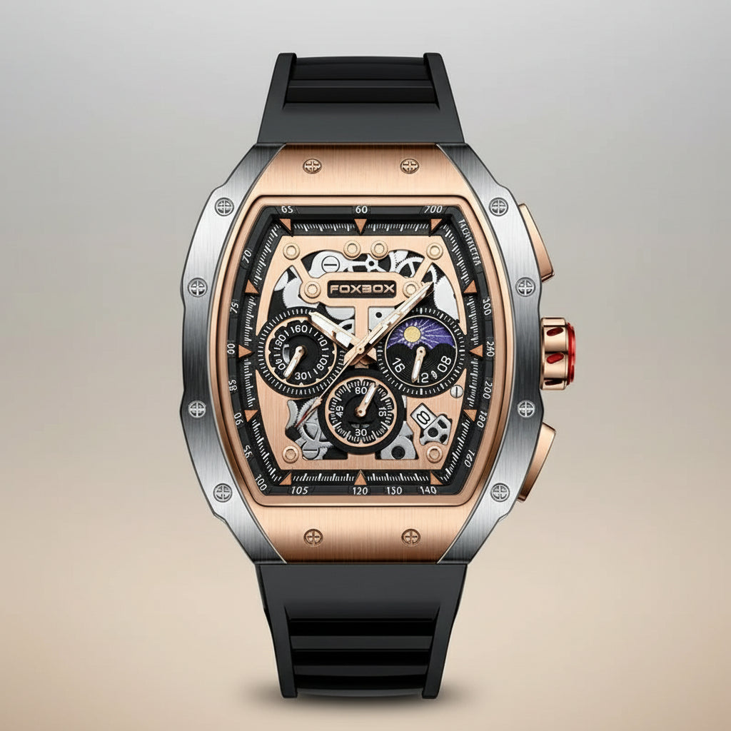 Montre Sport Homme Luxe 2024 | Chronographe Quartz, Étanche & Style Militaire