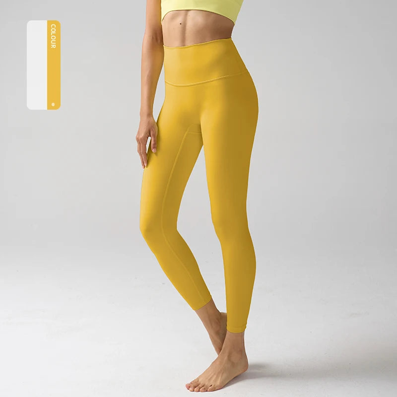 Legging "Naked Feeling" Femme - Taille Haute, Fitness, Yoga & Course à Pied (Anti-Transpiration)