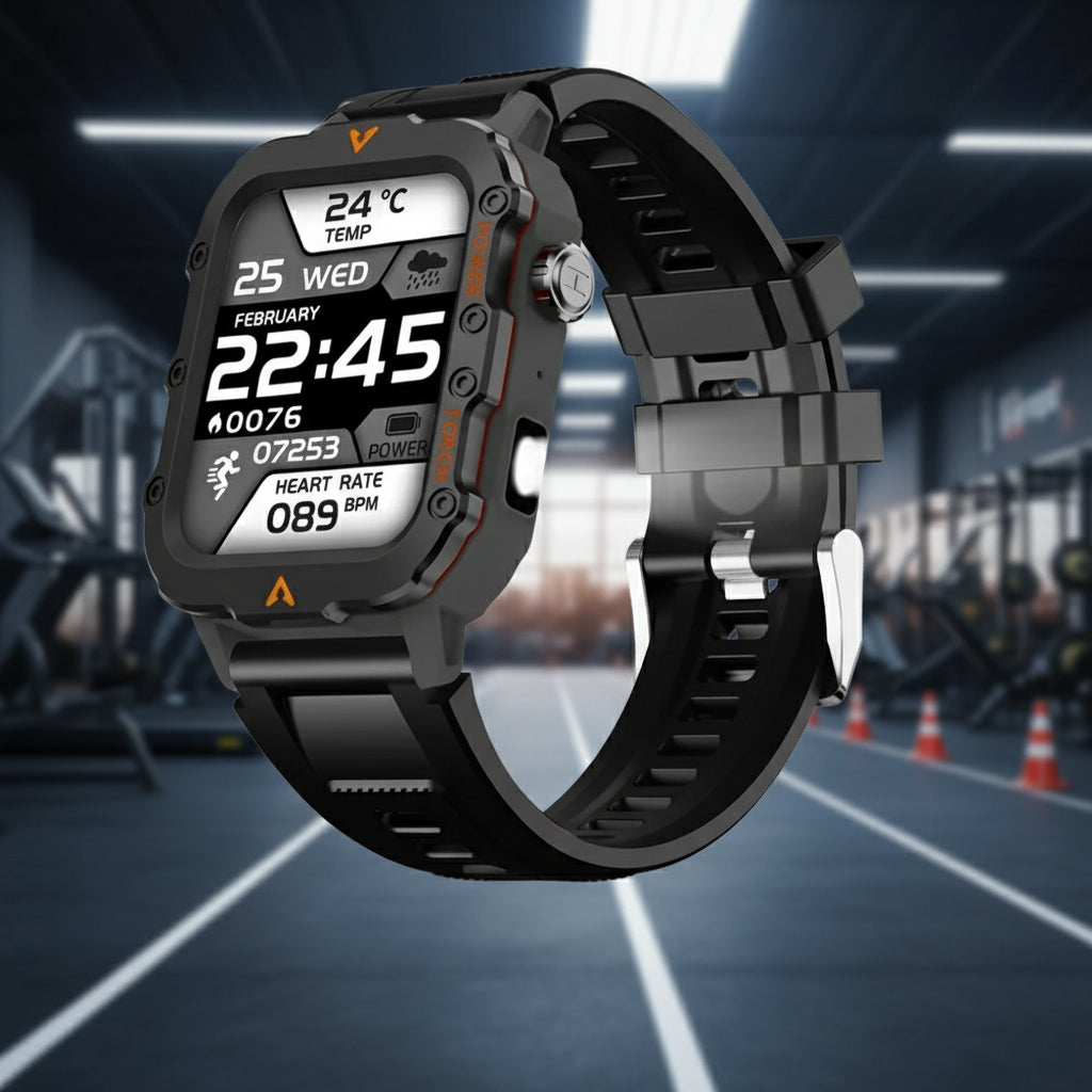 Montre Connectée 2025 Homme Femme | Outdoor, 1.73" HD, Lampe Torche LED & Bluetooth