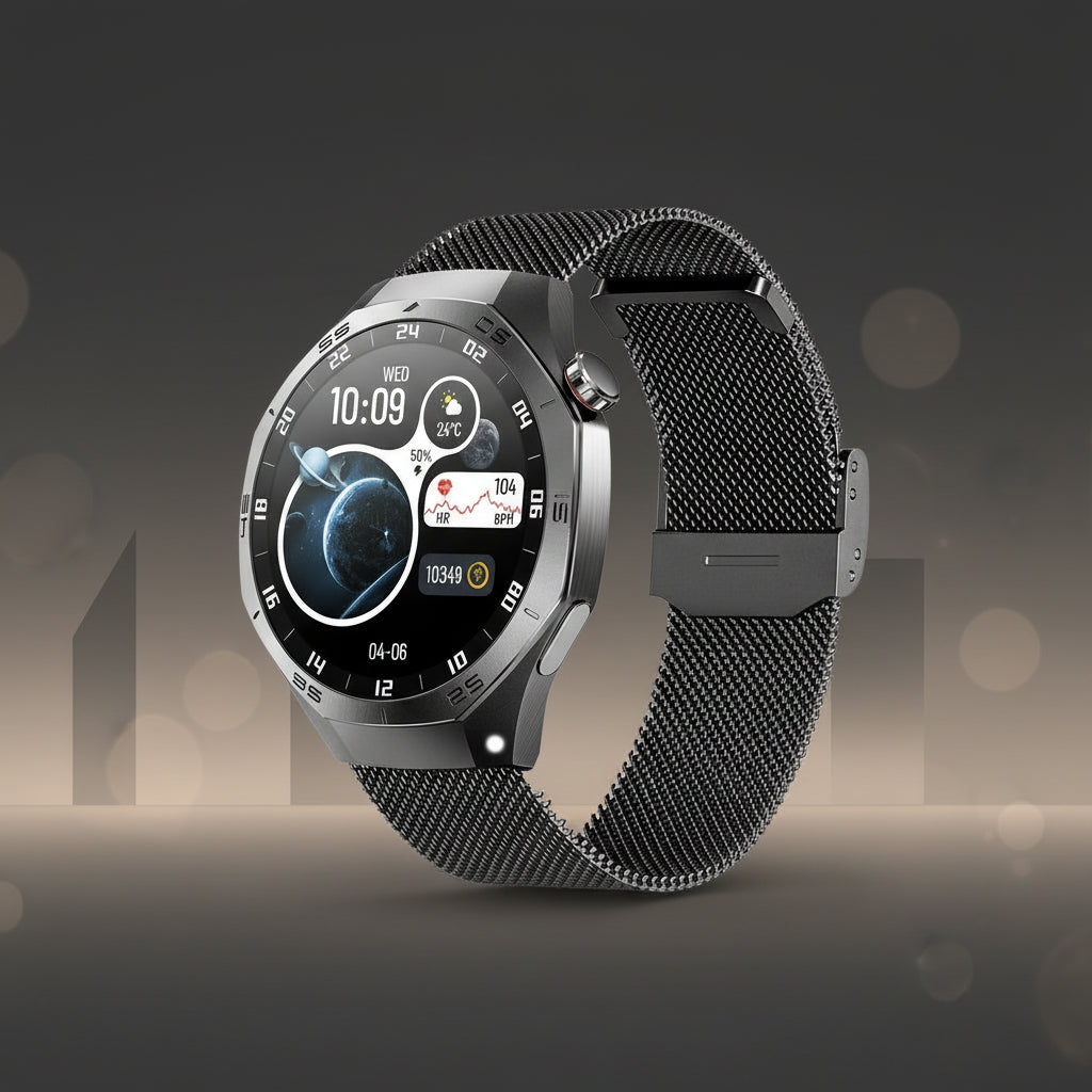 Montre Connectée Unisexe avec Écran Tactile, Appels Bluetooth 5.2 et Tracker de Fitness Étanche (IP67)