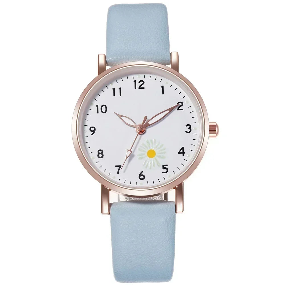 Montre Femme Tendance Élégante | Bracelet Cuir, Quartz, Simple & Aiguilles Lumineuses