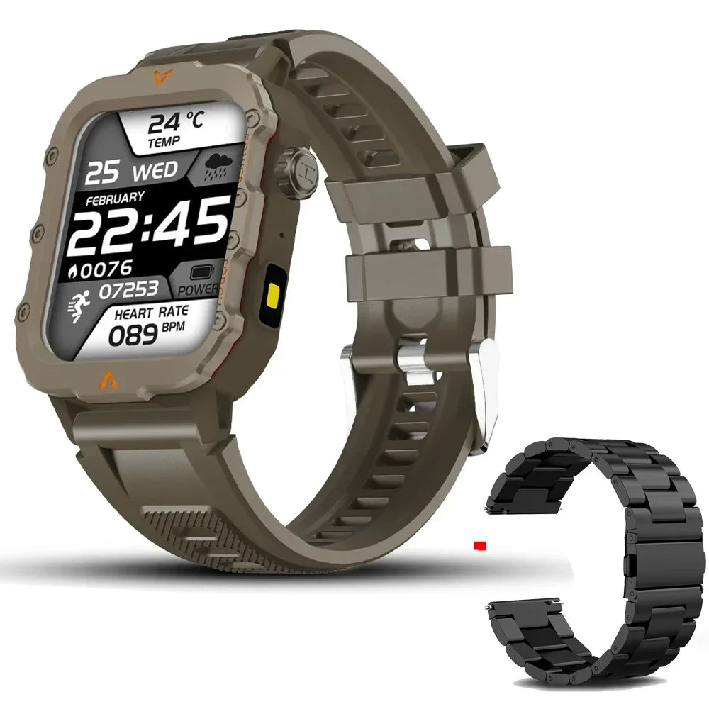 Montre Connectée 2025 Homme Femme | Outdoor, 1.73" HD, Lampe Torche LED & Bluetooth
