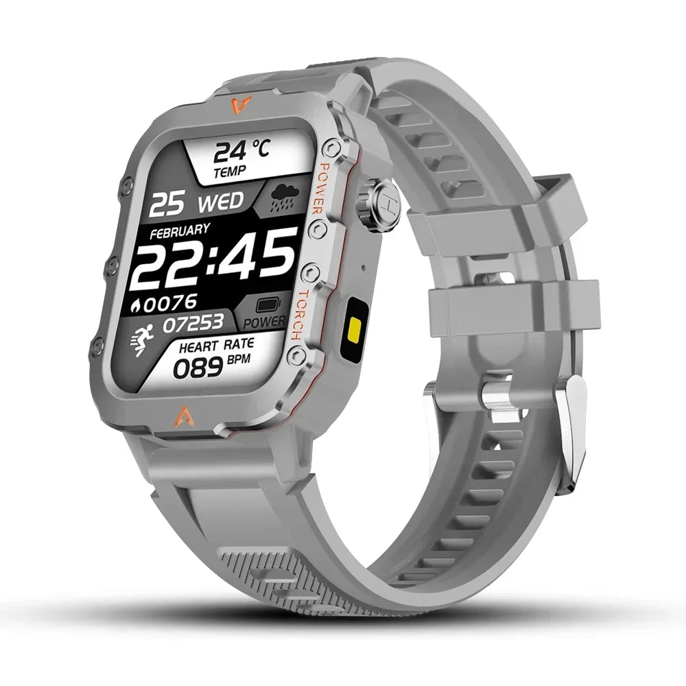 Montre Connectée 2025 Homme Femme | Outdoor, 1.73" HD, Lampe Torche LED & Bluetooth