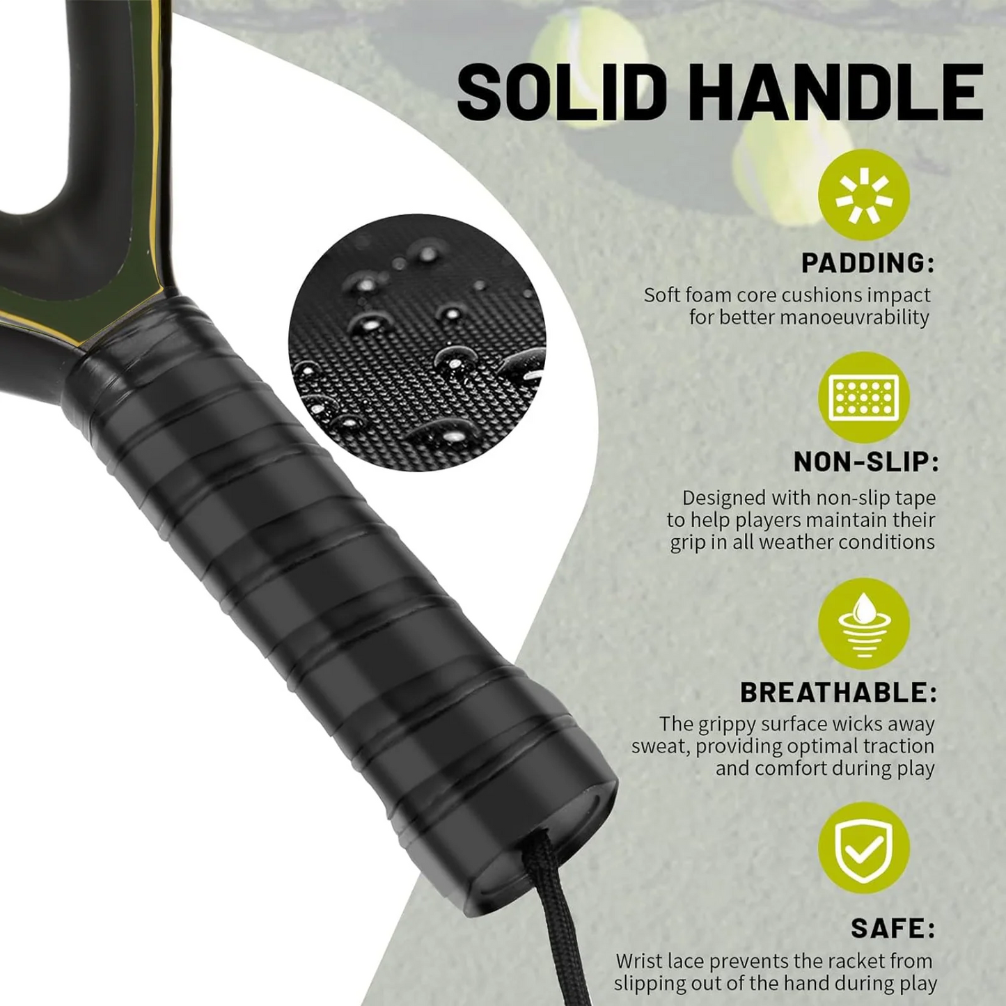 Raquette de Padel Carbone | Mousse EVA Soft, Excellent Équilibre & Légèr