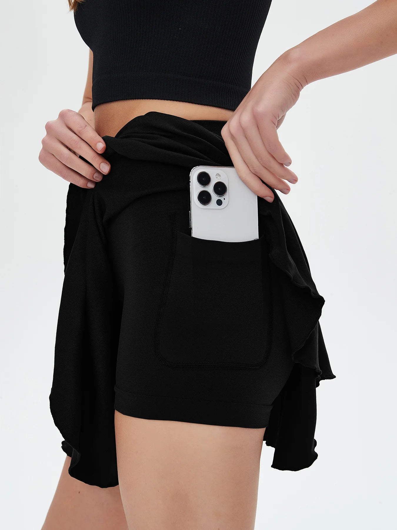 Jupe-Short Sport Femme Taille Haute - Anti-Frottement, Respirante (Tennis, Golf & Yoga)