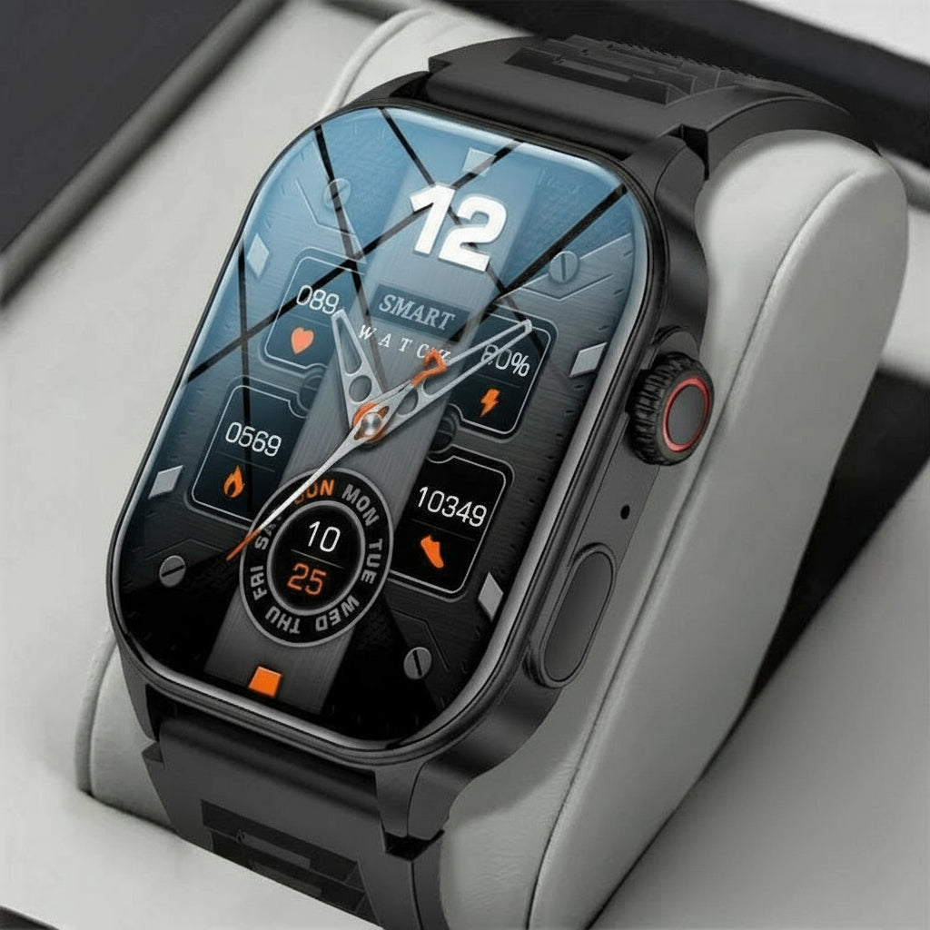 Montre Connectée LIGE 2.01" HD | Écran Géant, Appel Bluetooth & Assistant Vocal IA