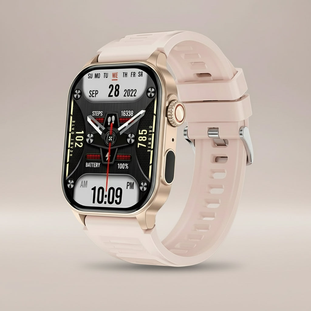 Montre Connectée LIGE 2.01" HD | Écran Géant, Appel Bluetooth & Assistant Vocal IA