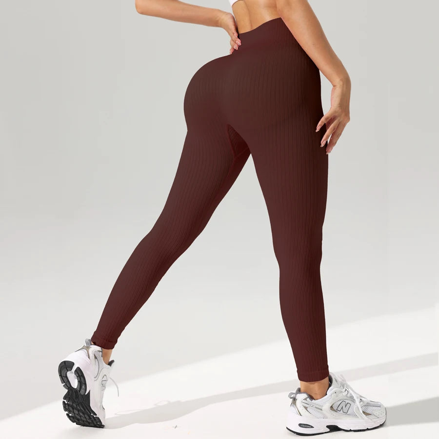 Legging Sport Femme Sans Couture - Taille Haute Contrôle Ventre (Tummy Control), Yoga & Gym