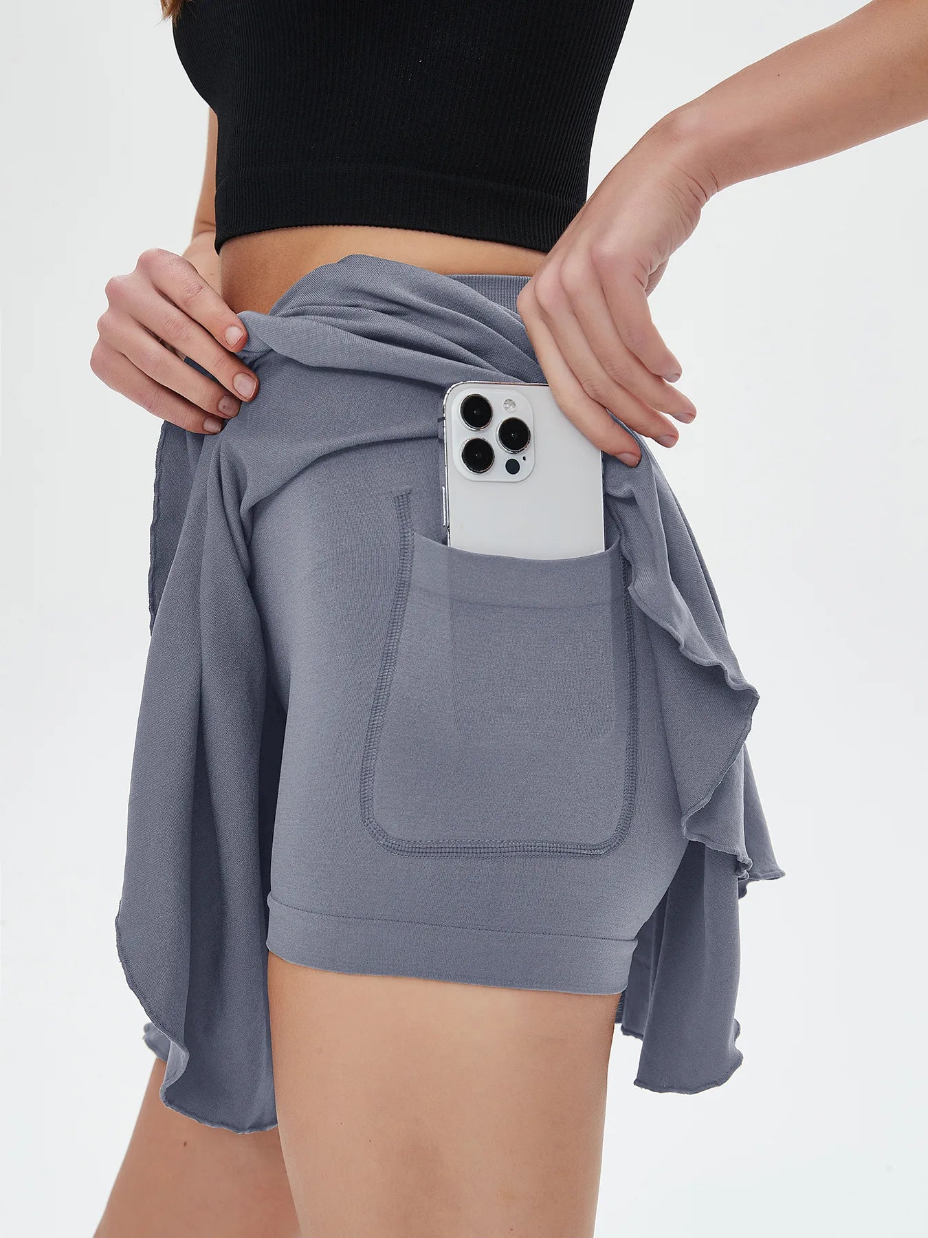 Jupe-Short Sport Femme Taille Haute - Anti-Frottement, Respirante (Tennis, Golf & Yoga)