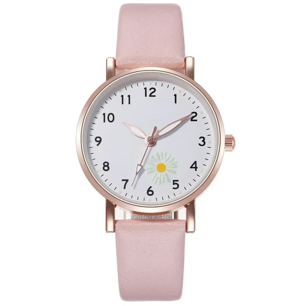 Montre Femme Tendance Élégante | Bracelet Cuir, Quartz, Simple & Aiguilles Lumineuses