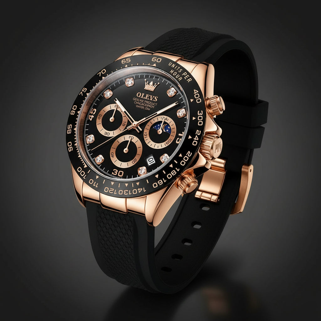 Montre Homme Quartz de Luxe, Étanche, Chronographe Sport, Lumineuse & Anti-Choc