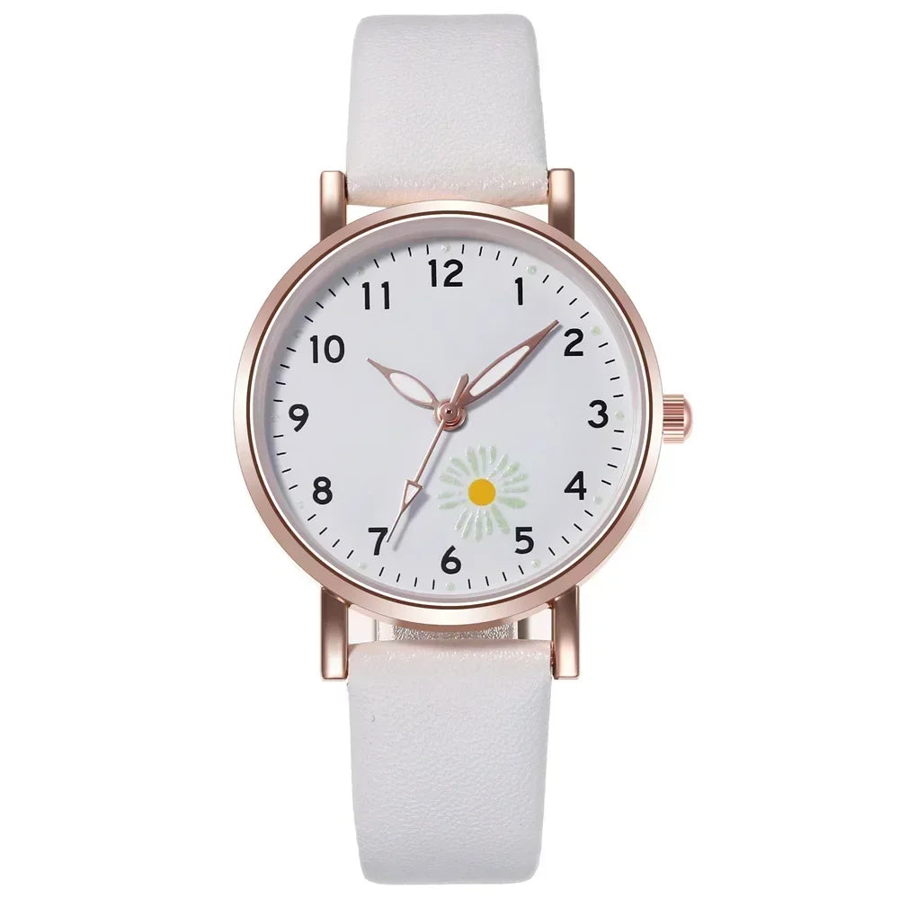 Montre Femme Tendance Élégante | Bracelet Cuir, Quartz, Simple & Aiguilles Lumineuses