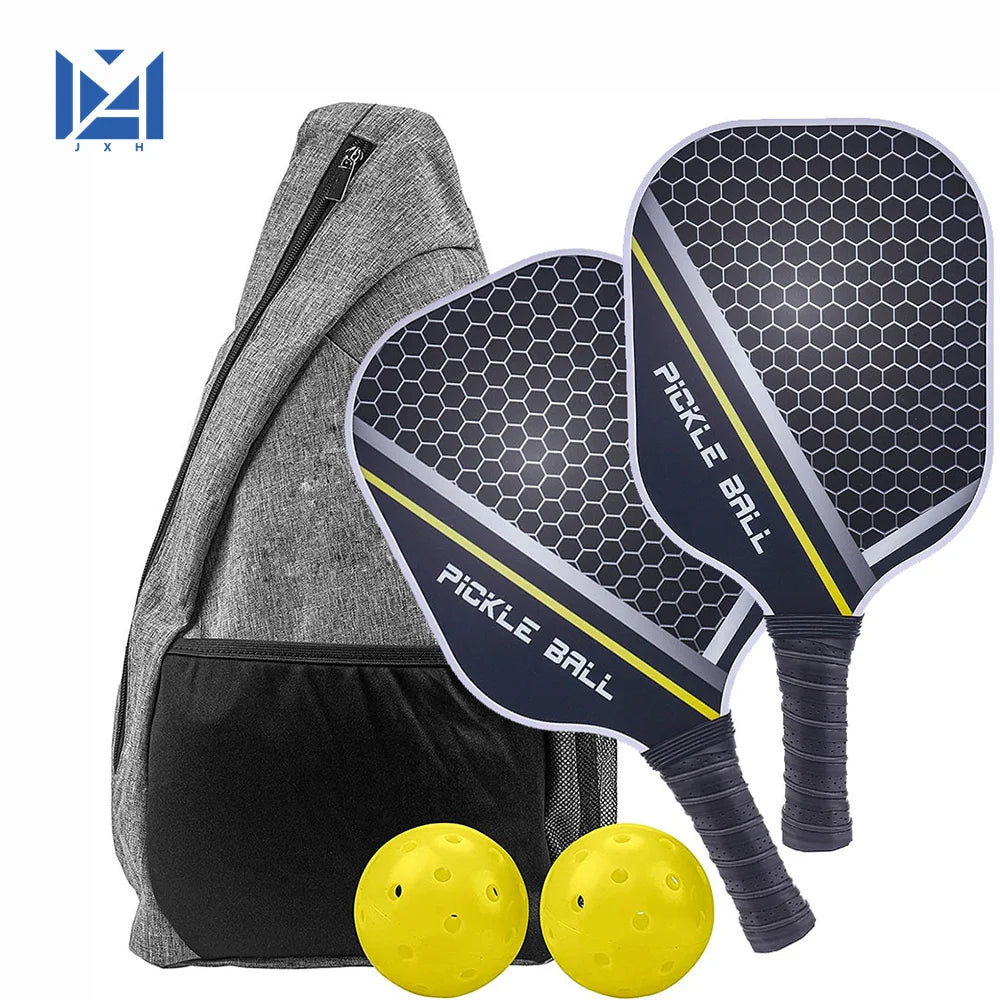 Set de Raquettes Pickleball Carbone/Graphite | Léger, Approuvé USAPA & Pour Tous les Âges
