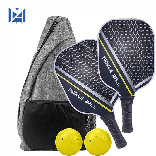 Set de Raquettes Pickleball Carbone/Graphite | Léger, Approuvé USAPA & Pour Tous les Âges