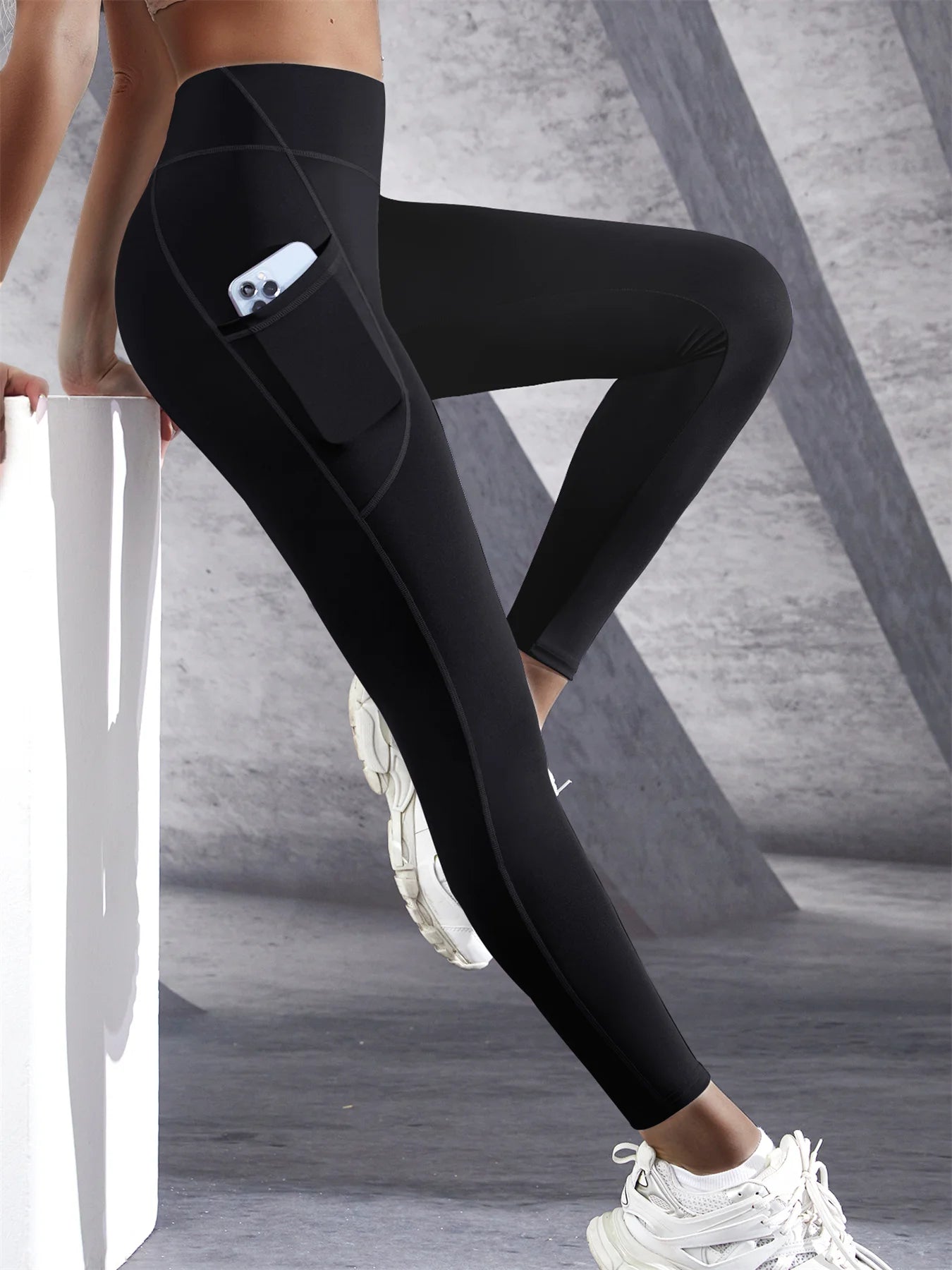 Legging Sport Femme Taille Haute avec Poches | Push Up, Yoga, Running & Fitness