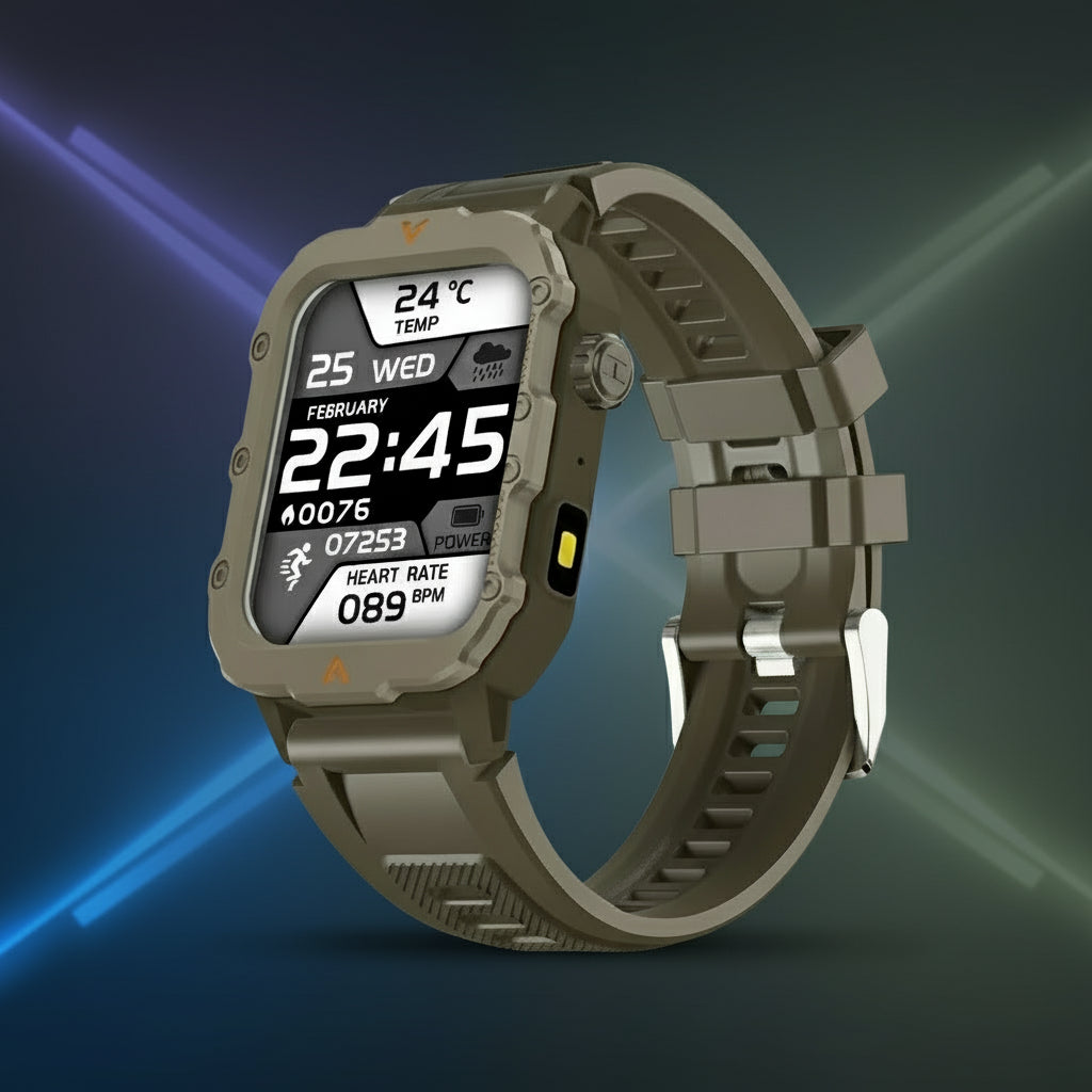 Montre Connectée 2025 Homme Femme | Outdoor, 1.73" HD, Lampe Torche LED & Bluetooth