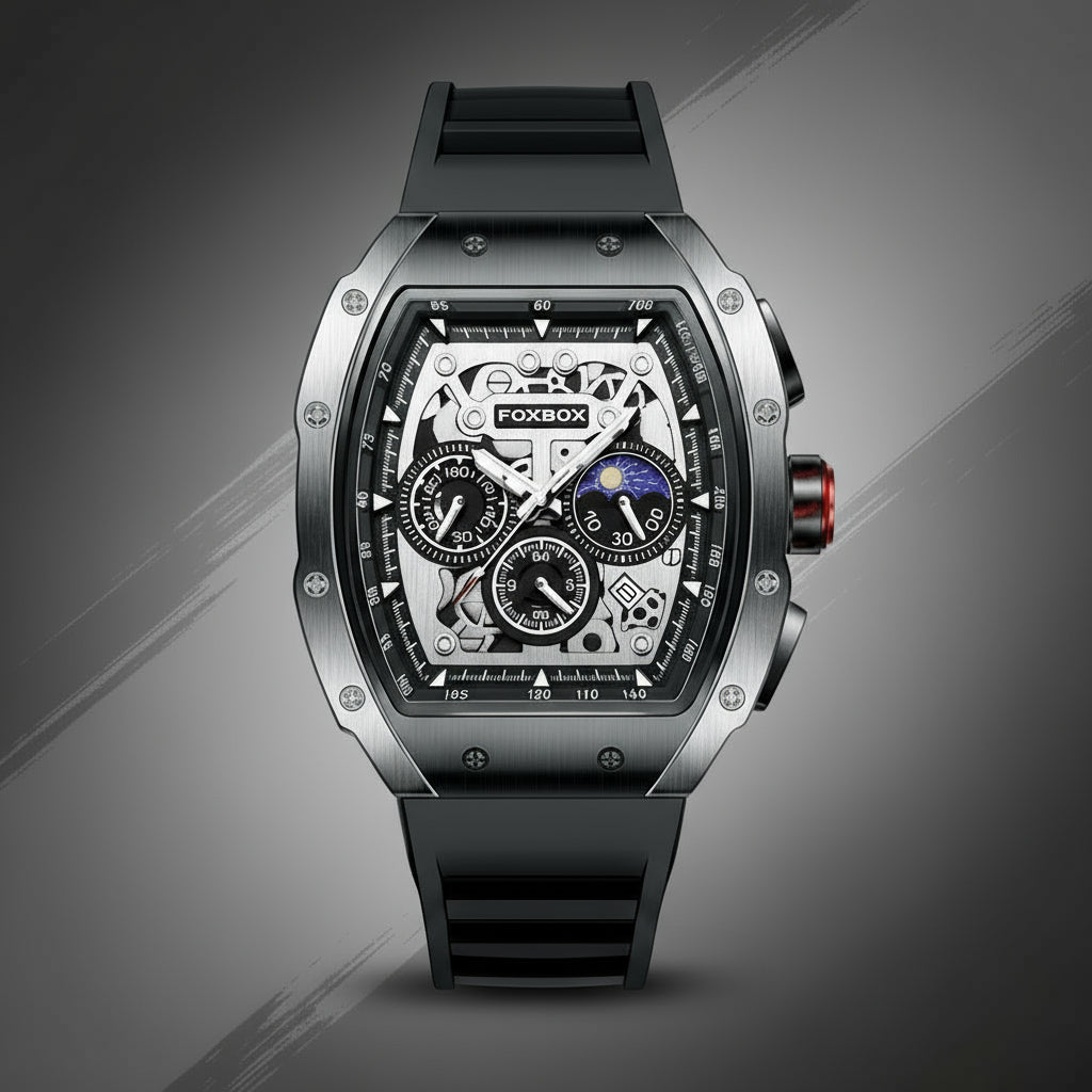 Montre Sport Homme Luxe 2024 | Chronographe Quartz, Étanche & Style Militaire