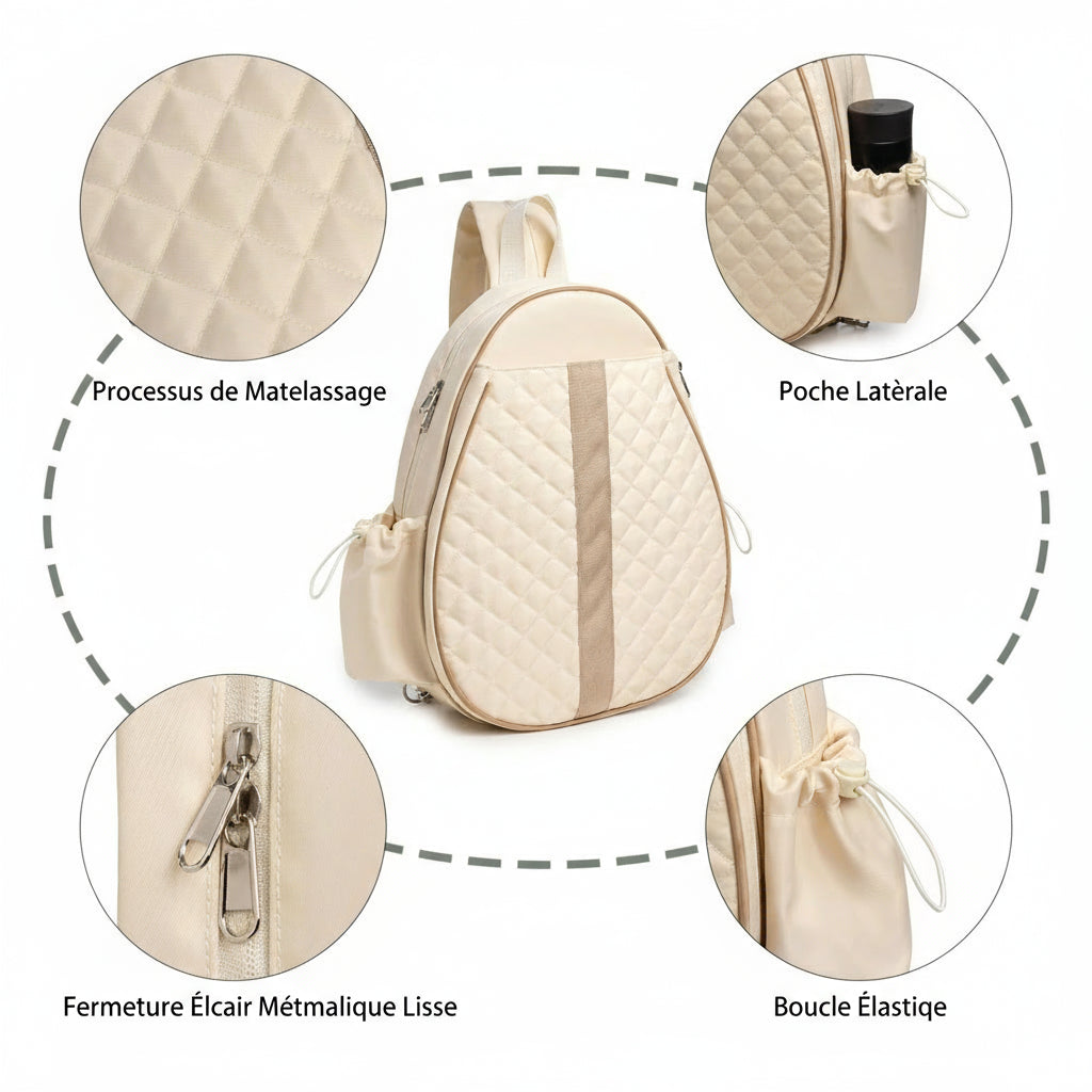 Sac de Sport Padel/Tennis, Unisexe d'Exception | Design Épuré, Sangle Couture & Matériaux de Prestige
