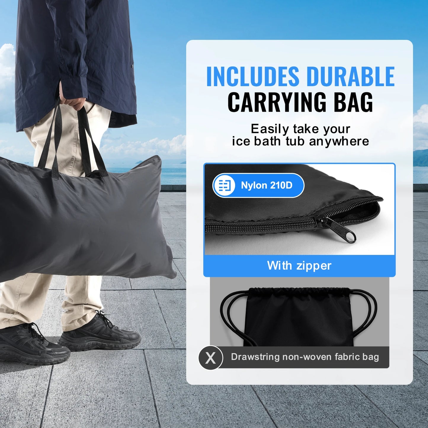 Baignoire Glacée SucceBuy (Ice Bath Tub) | Portable, Pliable & Récupération Sportiv