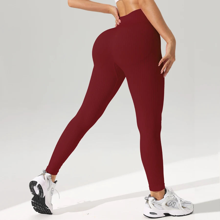 Legging Sport Femme Sans Couture - Taille Haute Contrôle Ventre (Tummy Control), Yoga & Gym