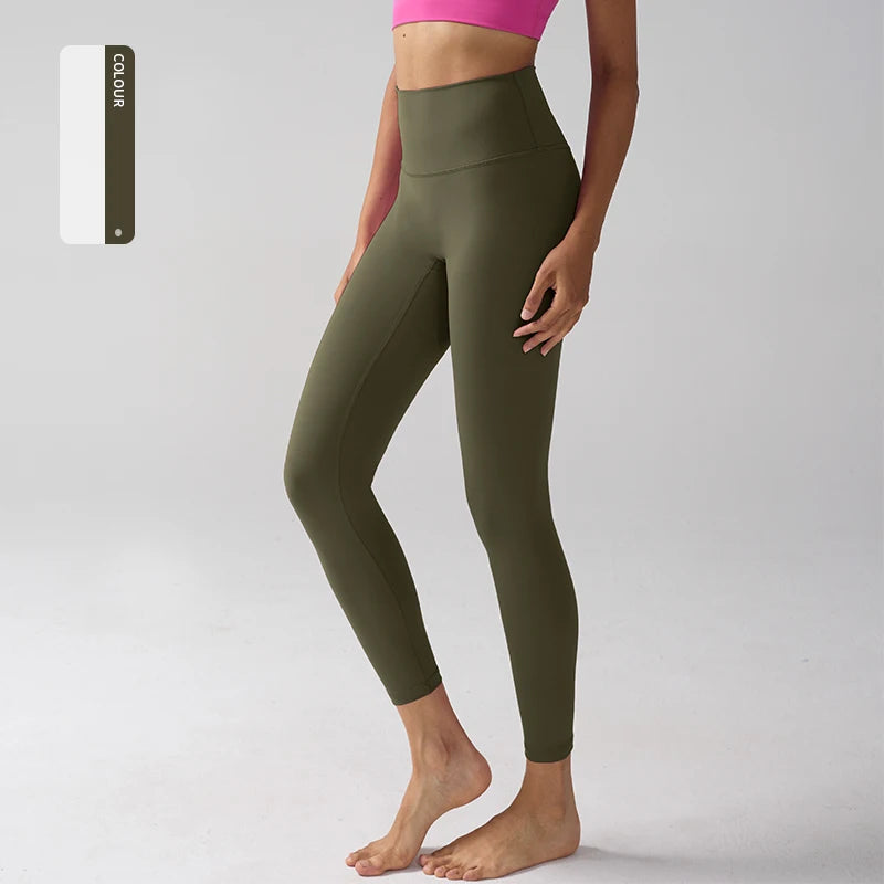 Legging "Naked Feeling" Femme - Taille Haute, Fitness, Yoga & Course à Pied (Anti-Transpiration)