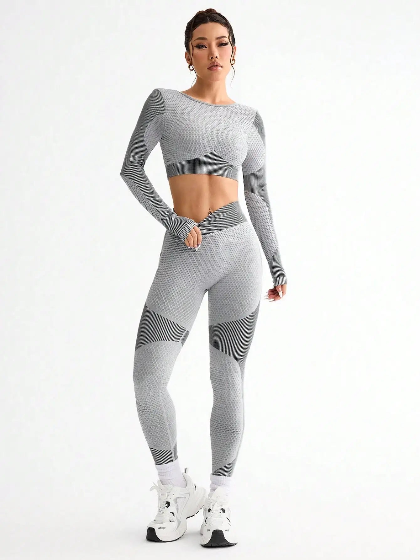 Ensemble Sport Seamless 2 Pièces Femme | Respirant, Serré & Idéal pour Running/Yoga