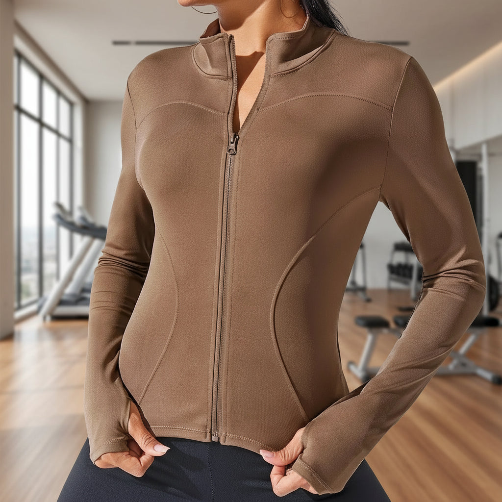 Veste Courte de Yoga Femme 2024 | Sculptante, Zipper & Tissu Anti-Transpiration