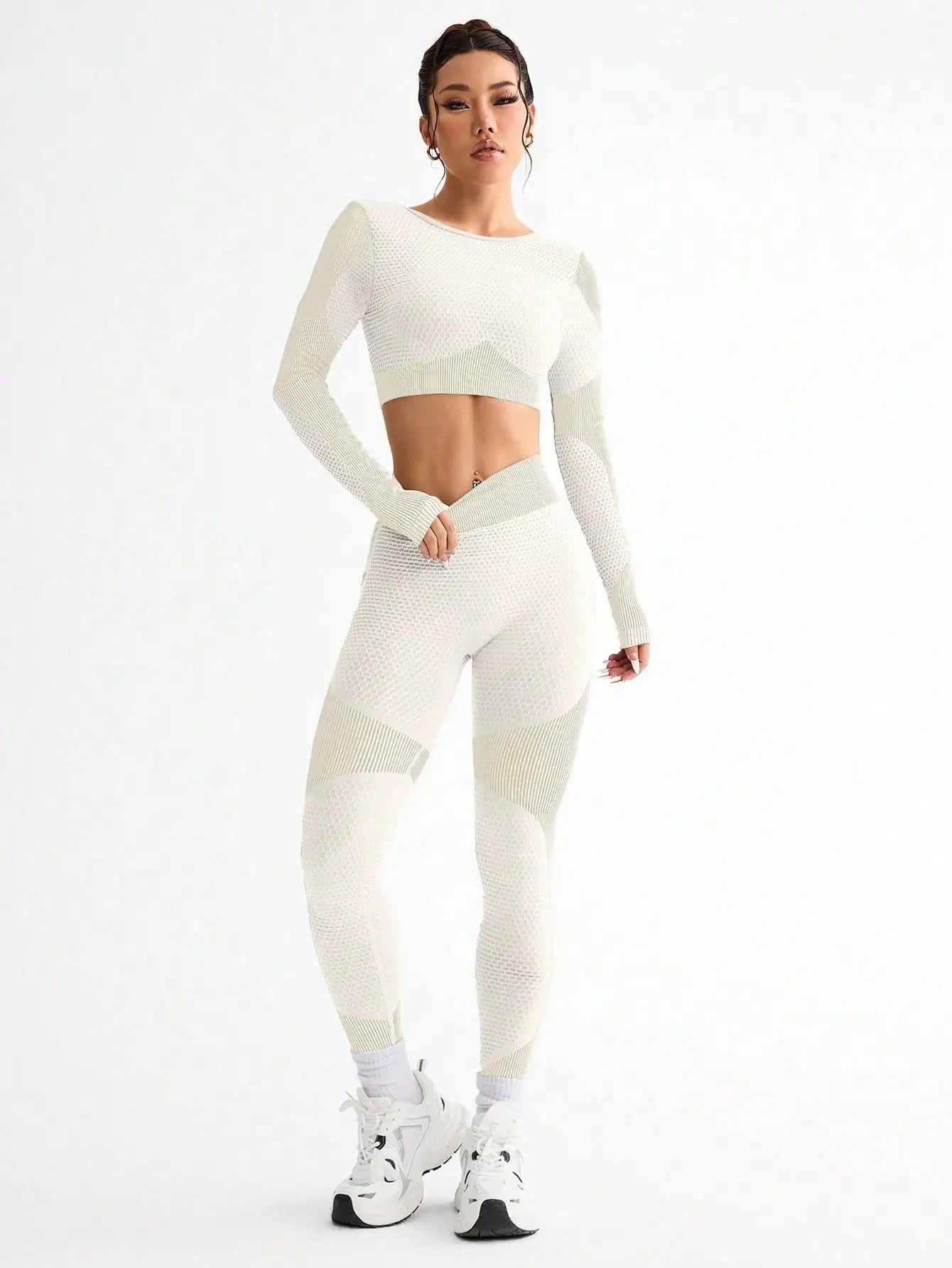Ensemble Sport Seamless 2 Pièces Femme | Respirant, Serré & Idéal pour Running/Yoga