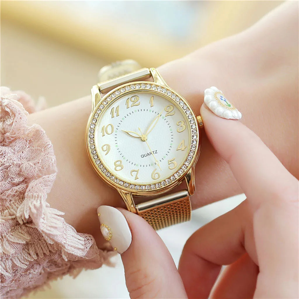 Montre Femme Luxe Bracelet Strass, Tendance & Reloj Mujer