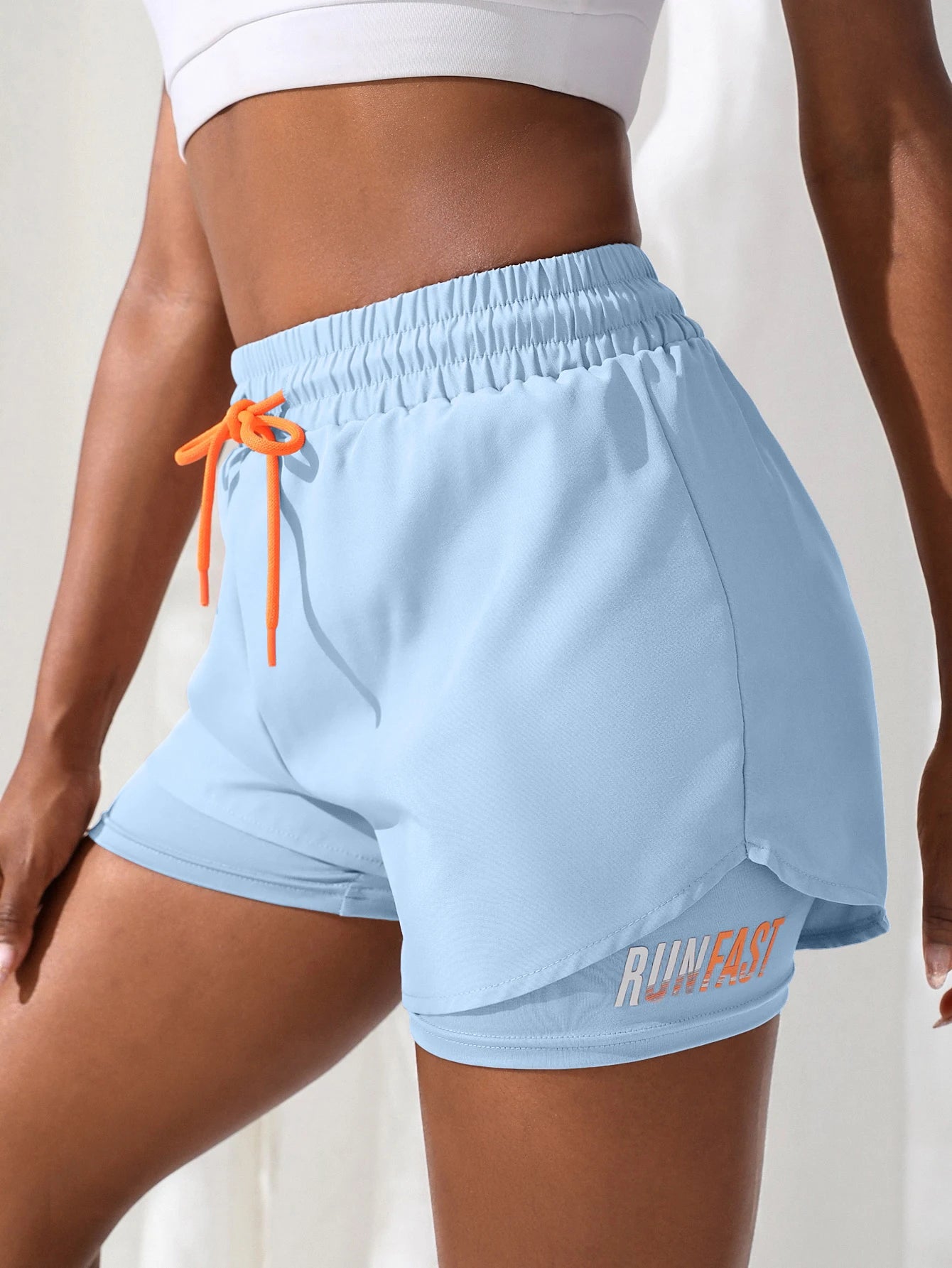 Short de Sport Femme | Taille Haute | Faux Deux-Pièces | Compression & Contrôle Élastique | Idéal Running Yoga Fitness