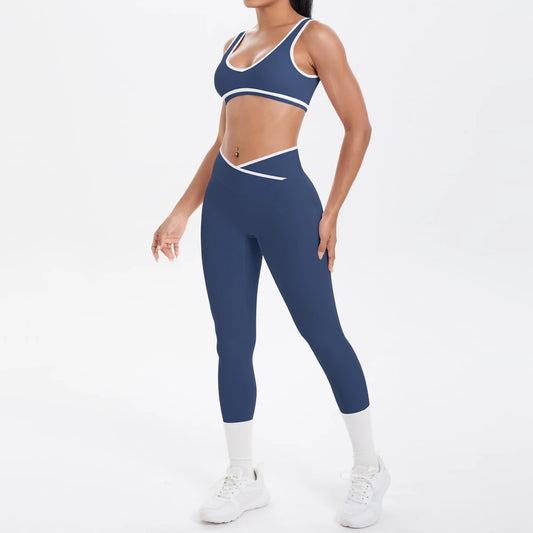 Ensemble Yoga Femme "Nude Feeling" 2 Pièces - Legging Push Up & Brassière Sport Sans Couture