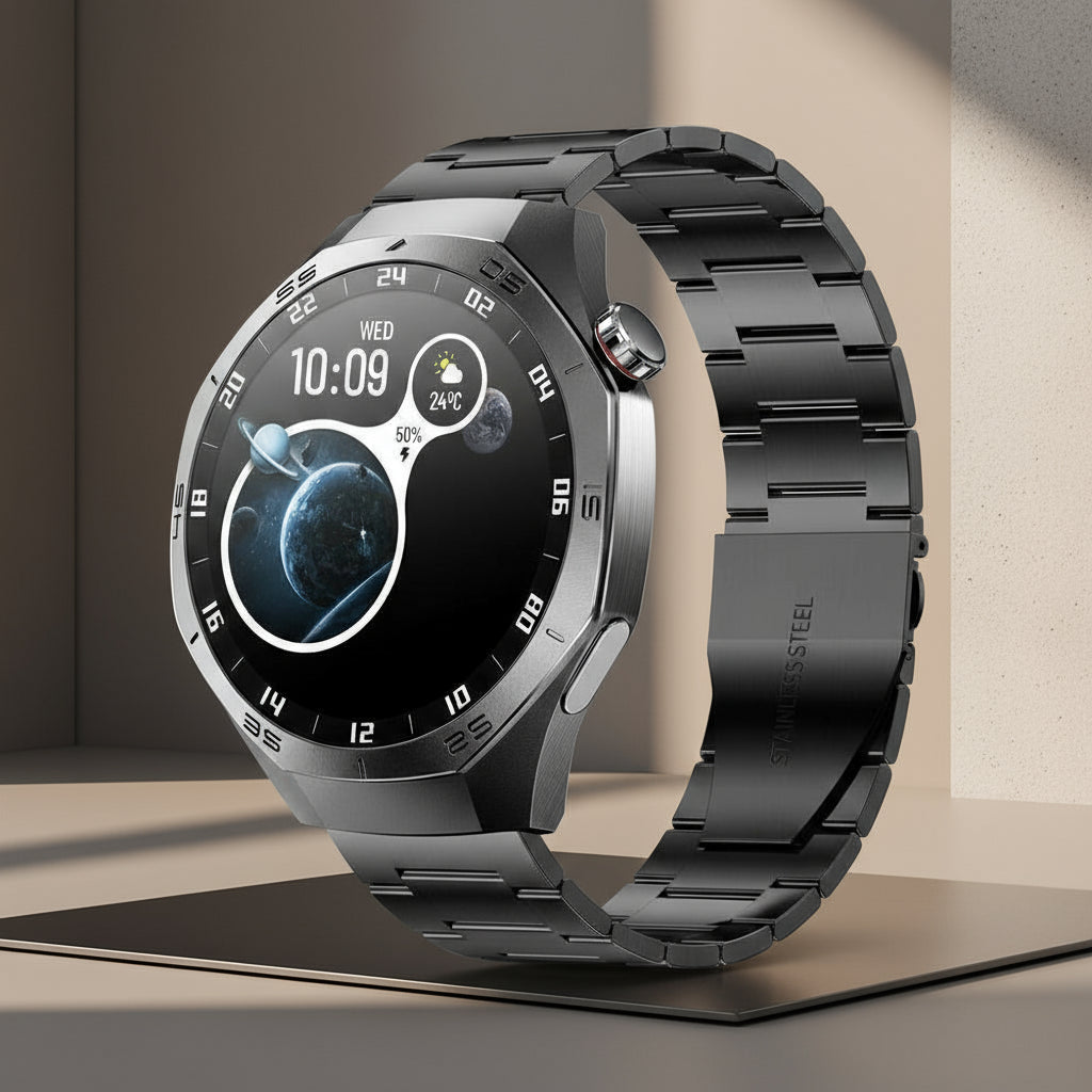 Montre Connectée Unisexe avec Écran Tactile, Appels Bluetooth 5.2 et Tracker de Fitness Étanche (IP67)